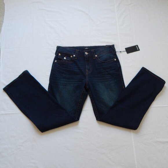 TRUE RELIGION Ricky Relaxed Straight Flap Cotton JEANS Wash LST CALL 34x34 NWT - Picture 3 of 9